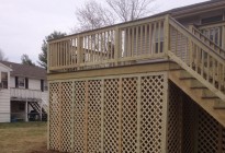 New deck with lattice – Brockton